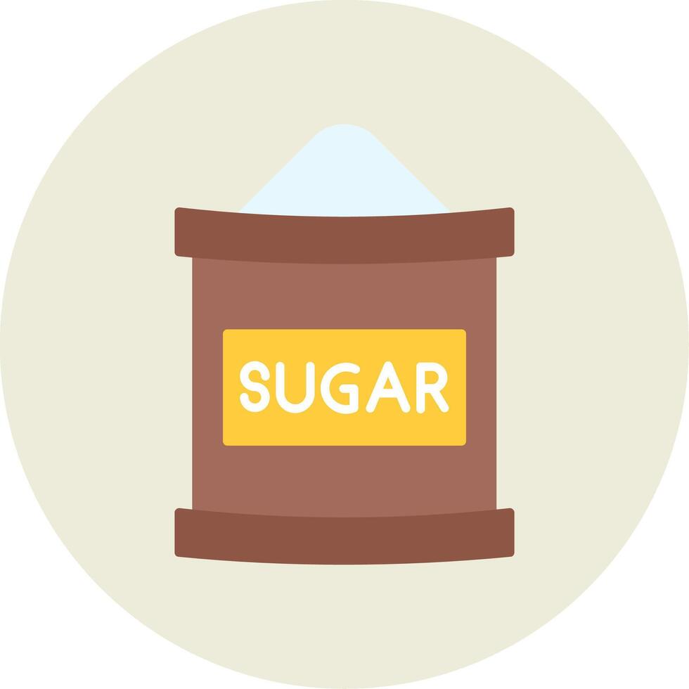 Sugar Bag Flat Circle Icon vector