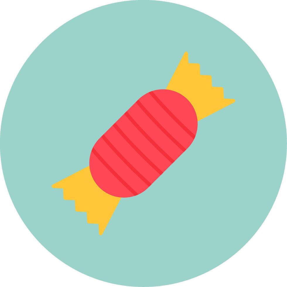 Toffee Flat Circle Icon vector