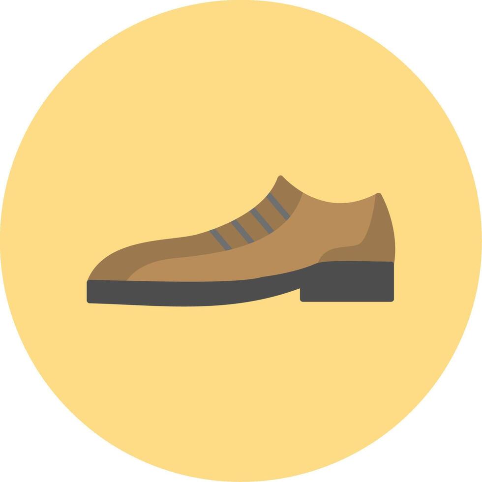 Formal Shoes Flat Circle Icon vector