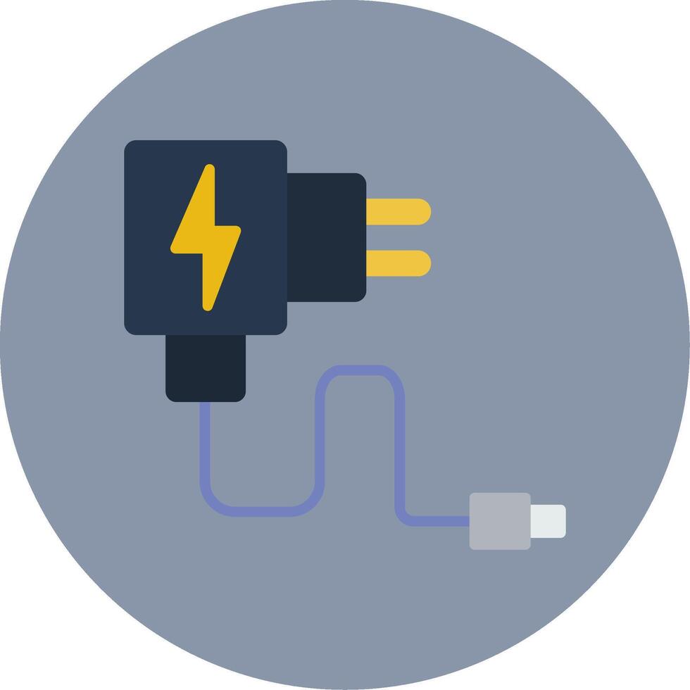 Charger Flat Circle Icon vector