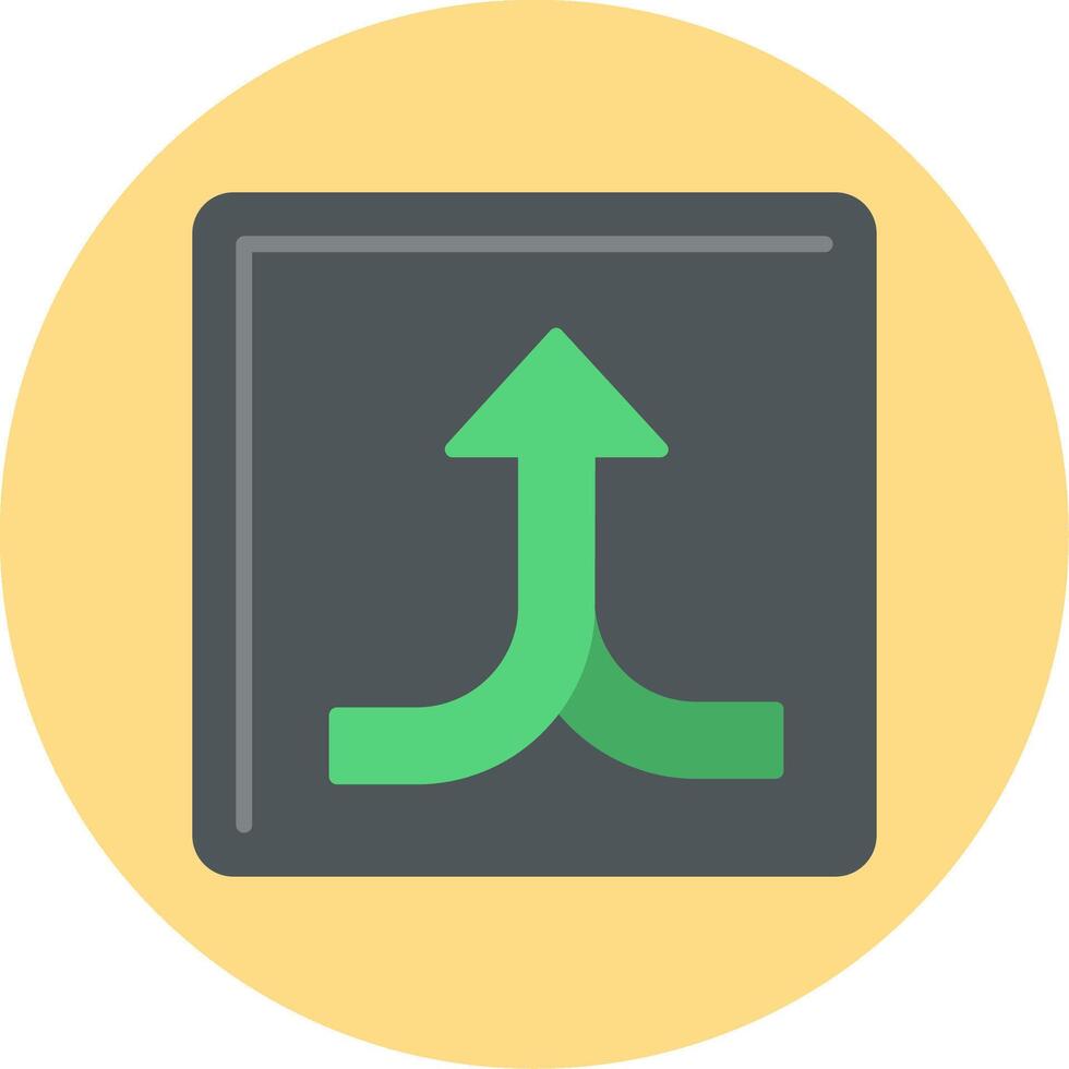 Split Flat Circle Icon vector