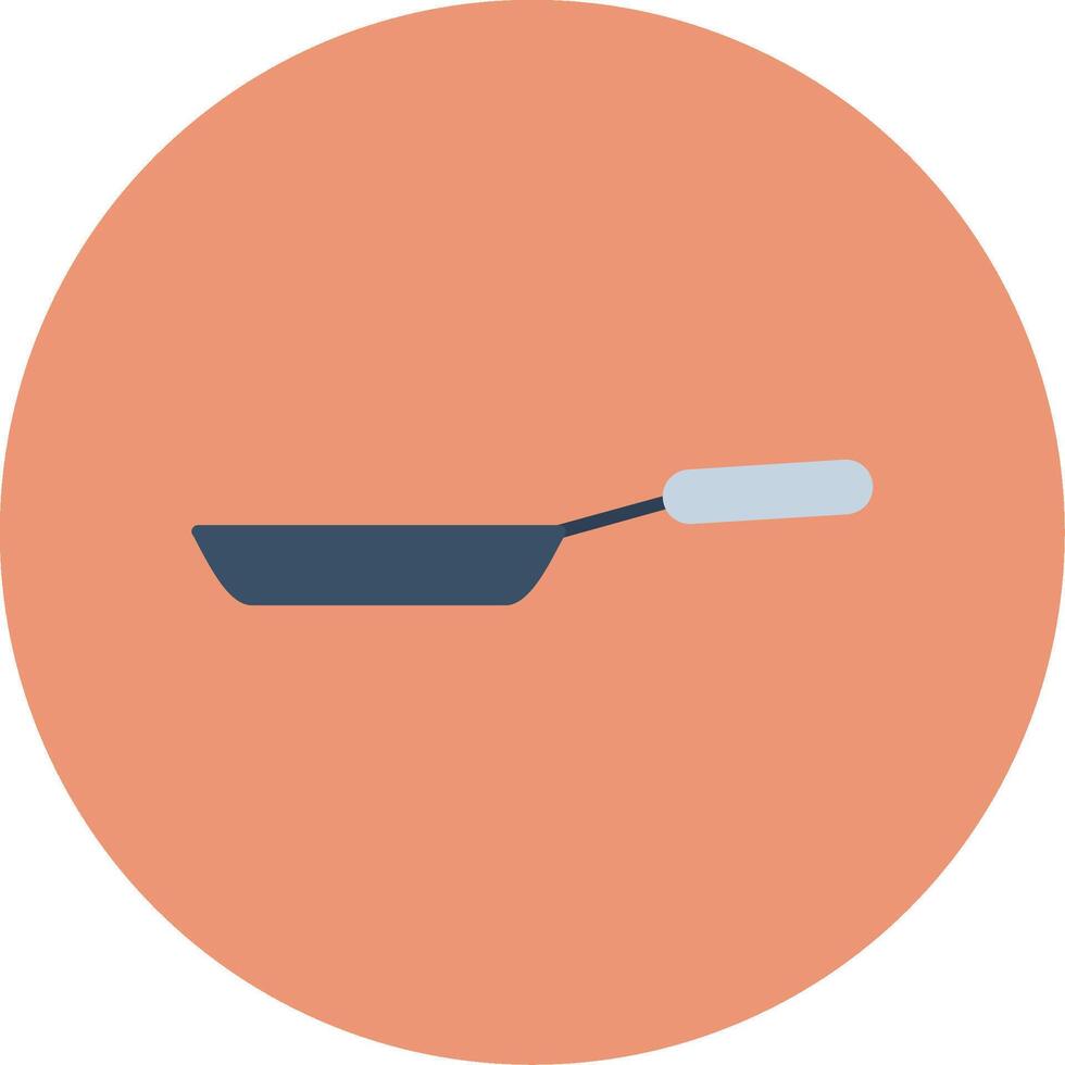 Frying Pan Flat Circle Icon vector
