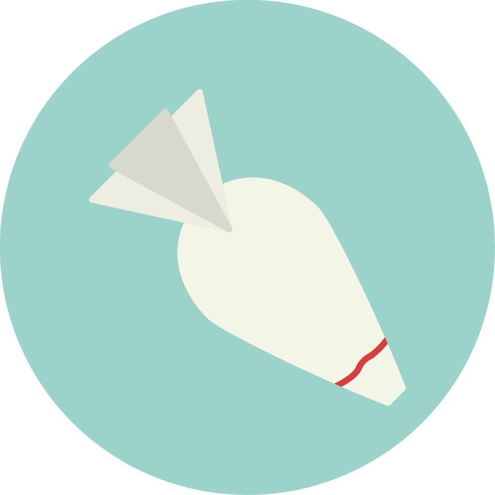 Pastry Bag Flat Circle Icon vector