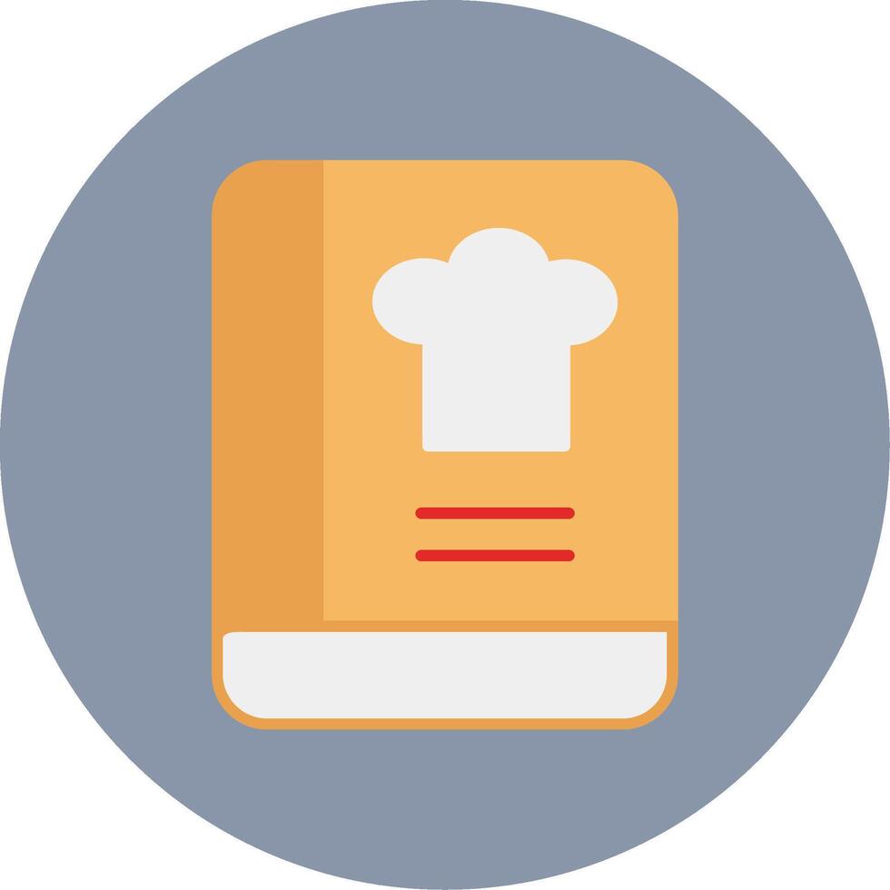 Cook Book Flat Circle Icon vector