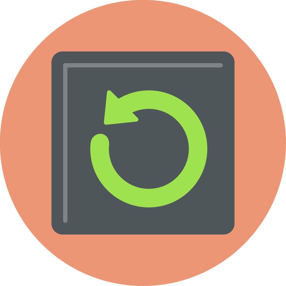 Undo Flat Circle Icon vector