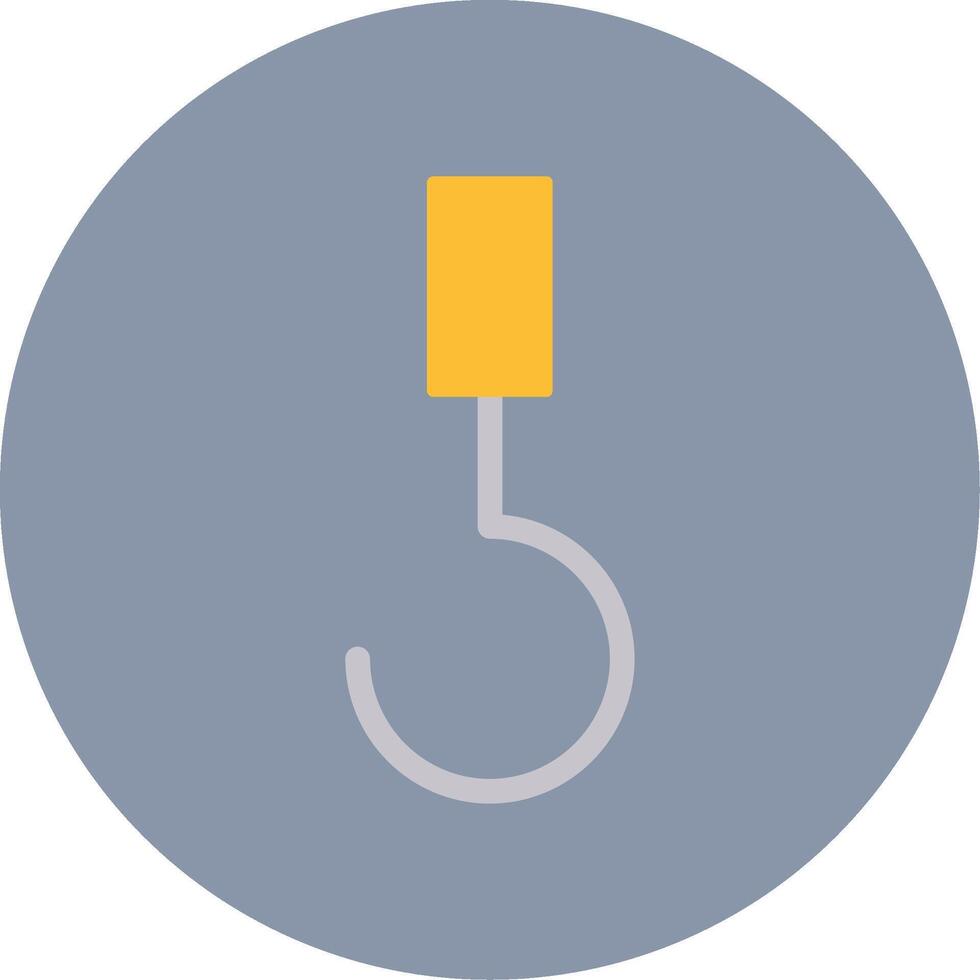 Hook Flat Circle Icon vector