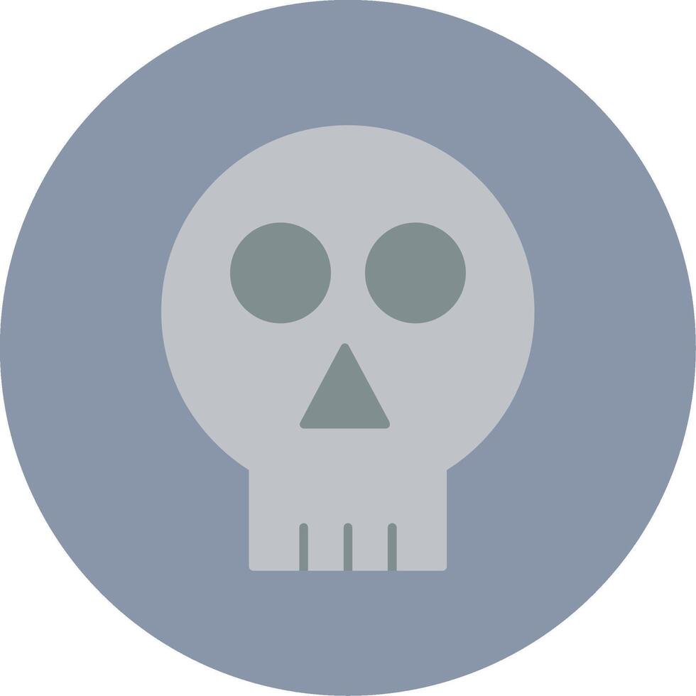 Skull Flat Circle Icon vector