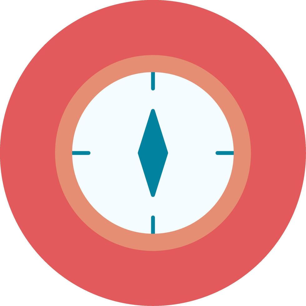 Brújula plano circulo icono vector