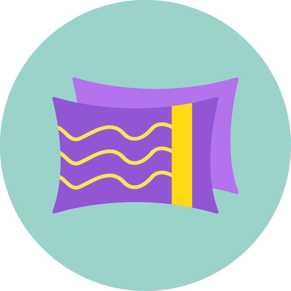 Pillow Flat Circle Icon vector
