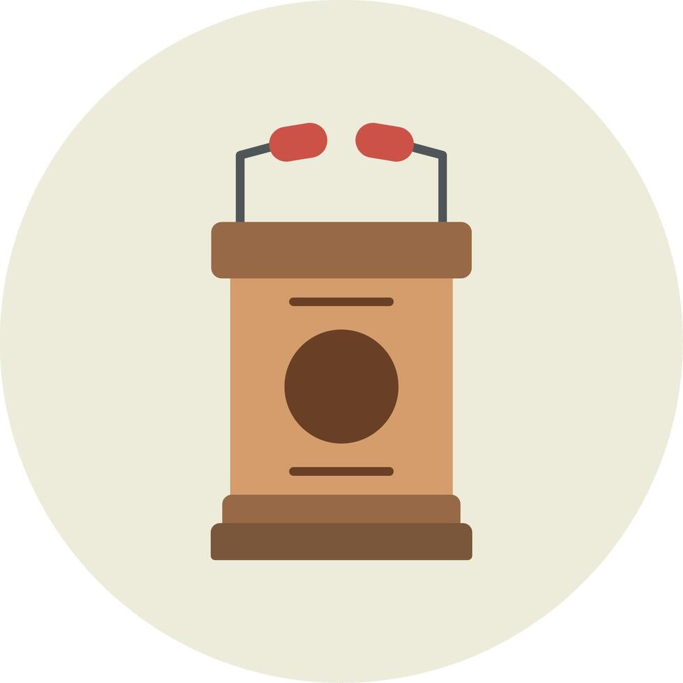 Lectern Flat Circle Icon vector