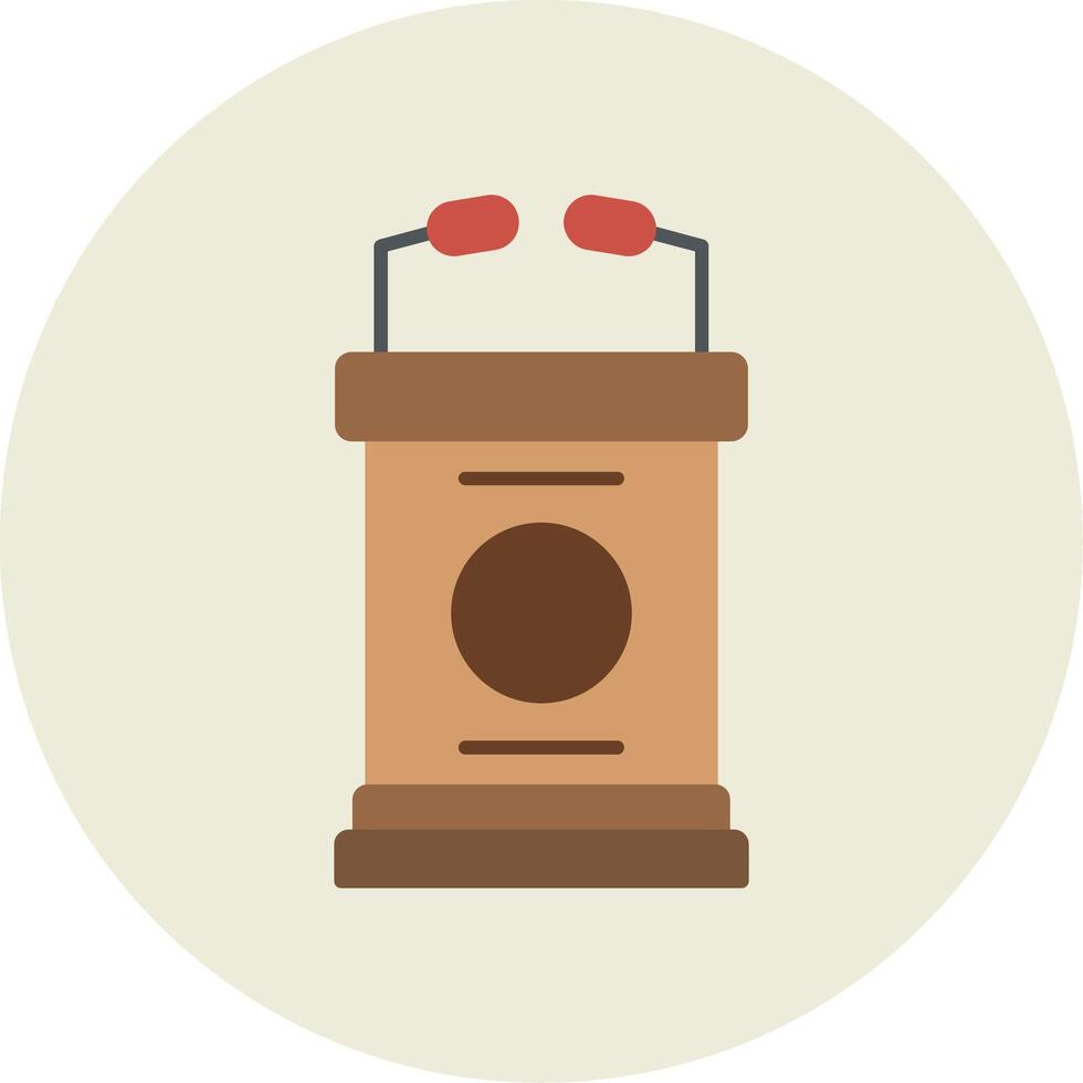 Lectern Flat Circle Icon vector