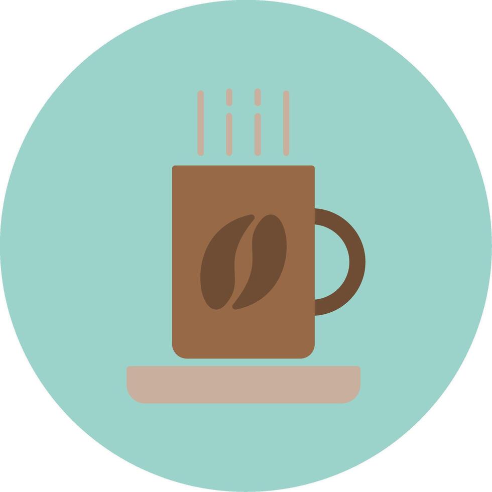 Coffee Mug Flat Circle Icon vector