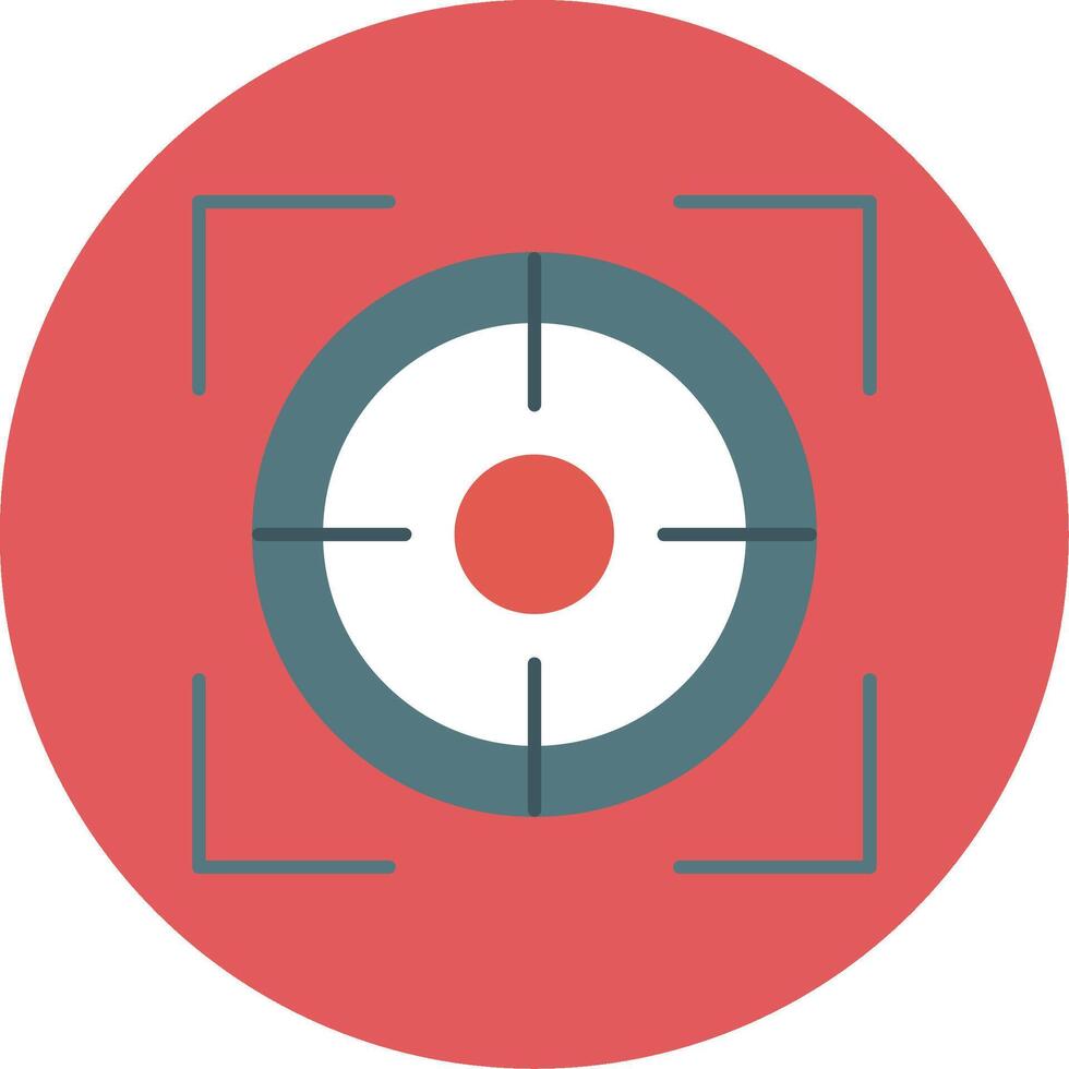 Focus Flat Circle Icon vector