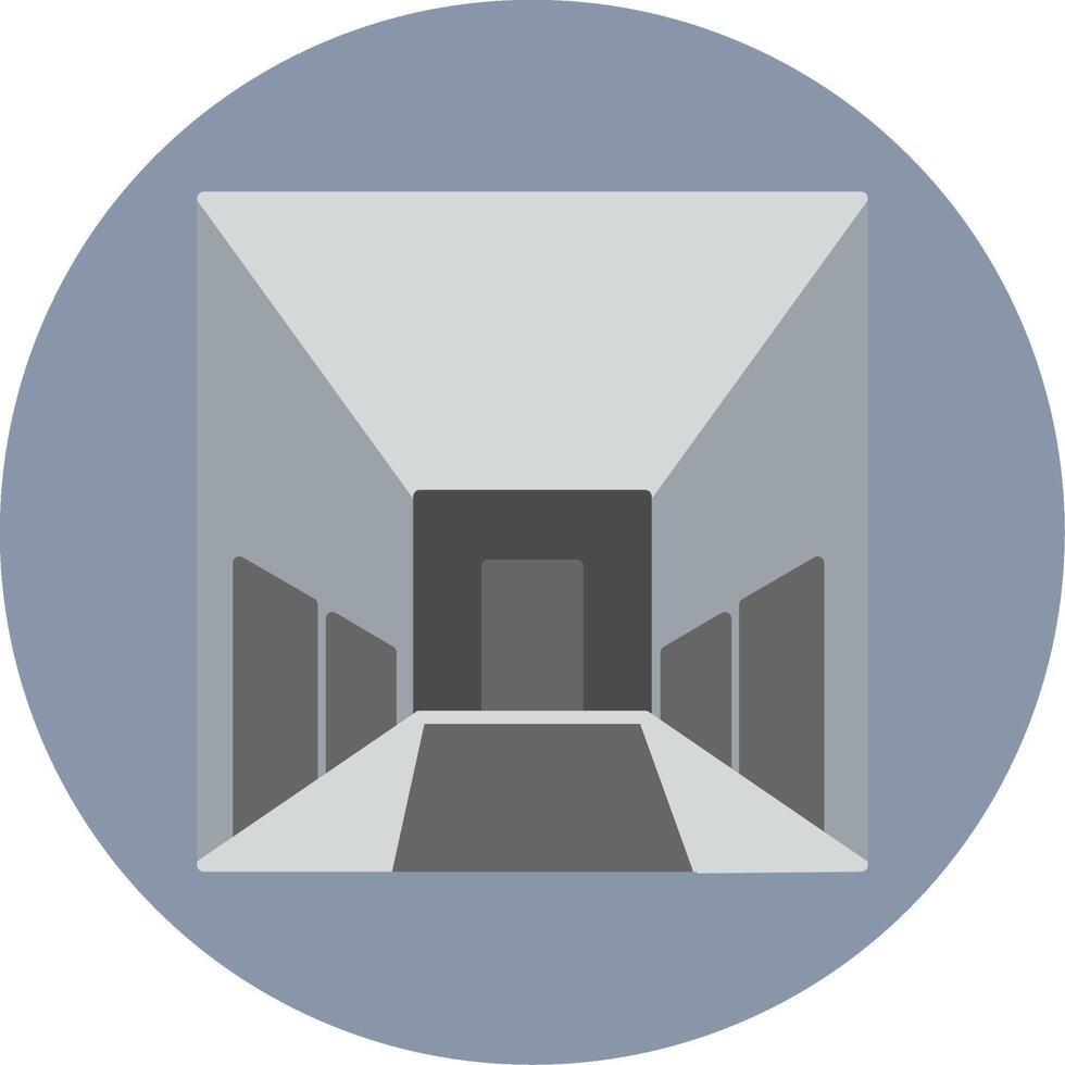 Hallway Flat Circle Icon vector