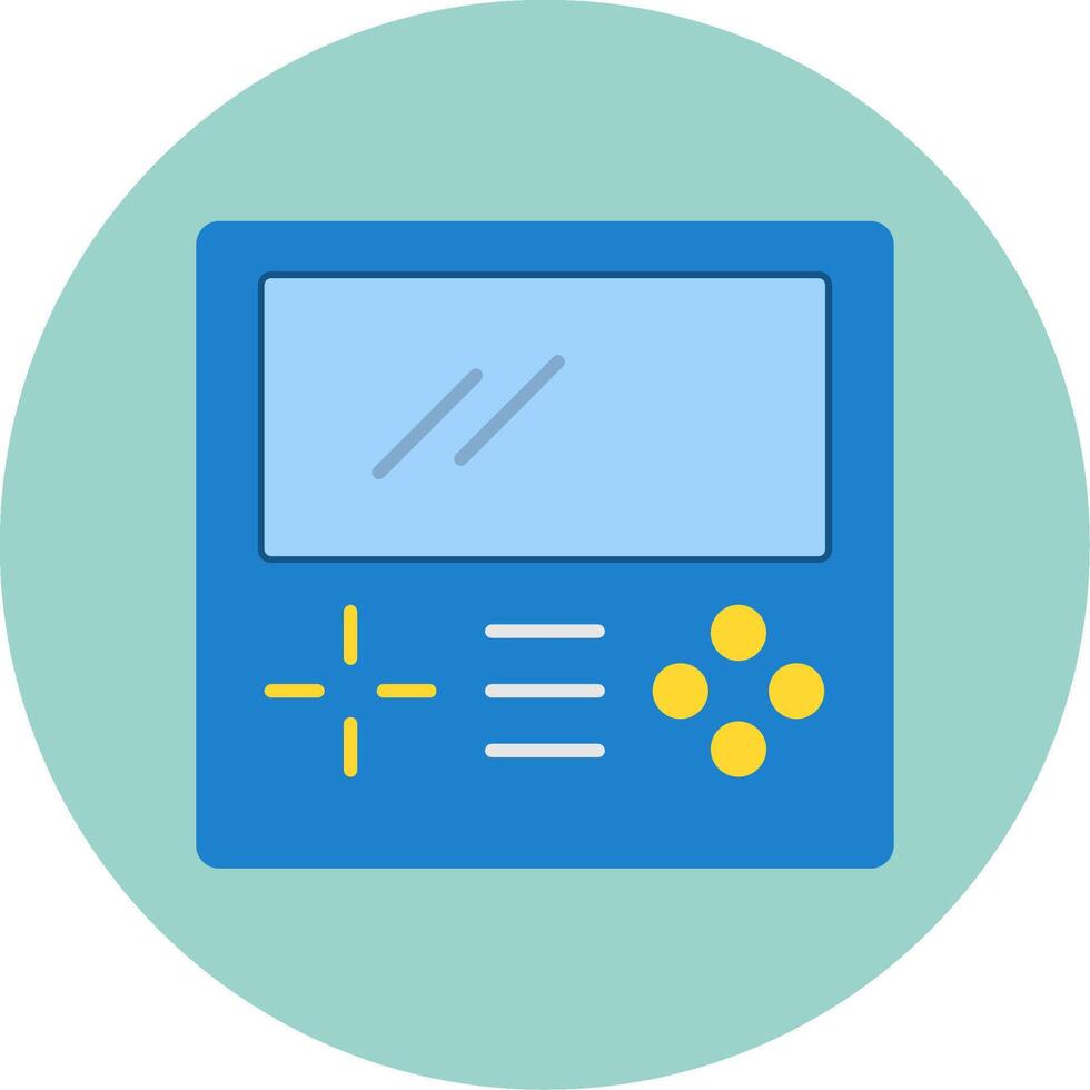 Gameboy Flat Circle Icon vector