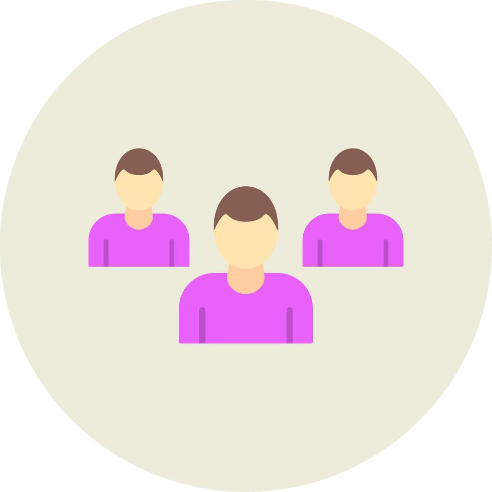 Collaborative Flat Circle Icon vector