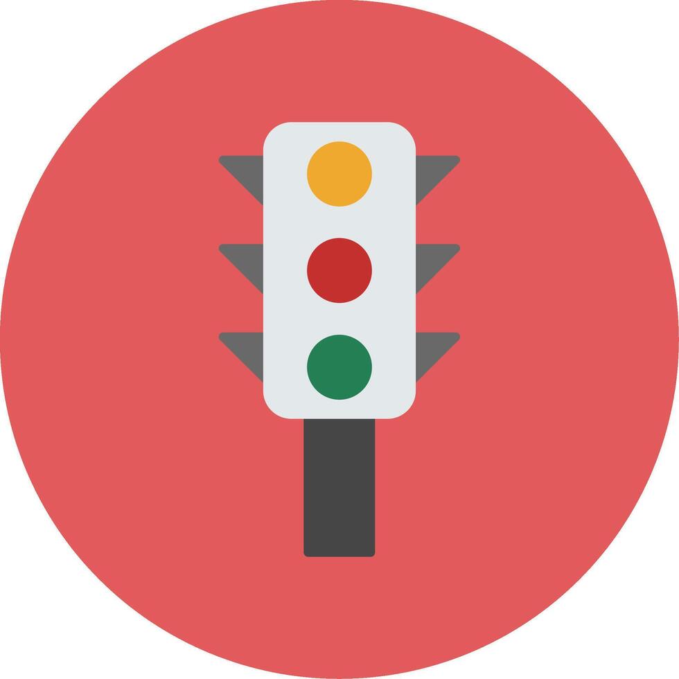 Traffic Control Flat Circle Icon vector