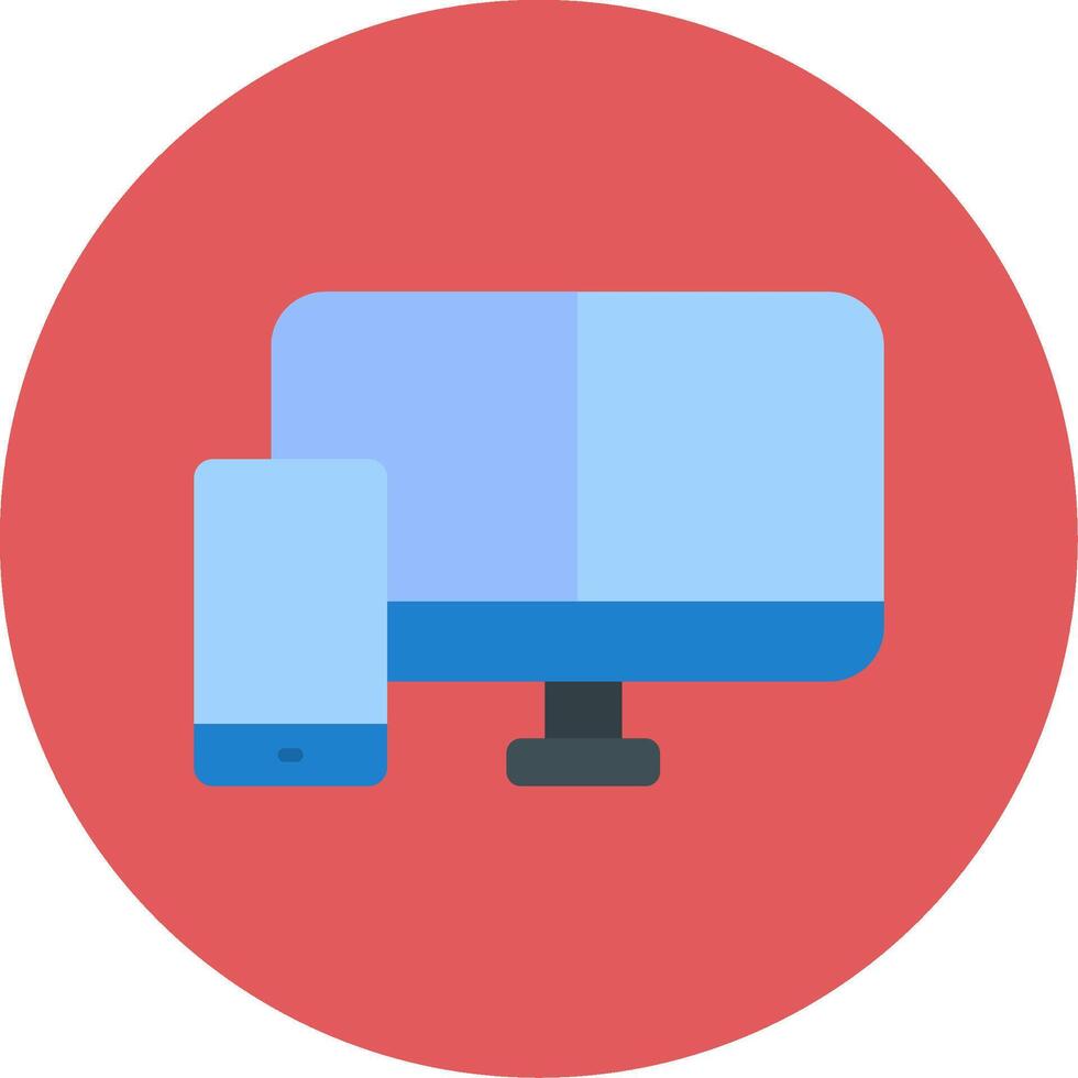 Devices Flat Circle Icon vector