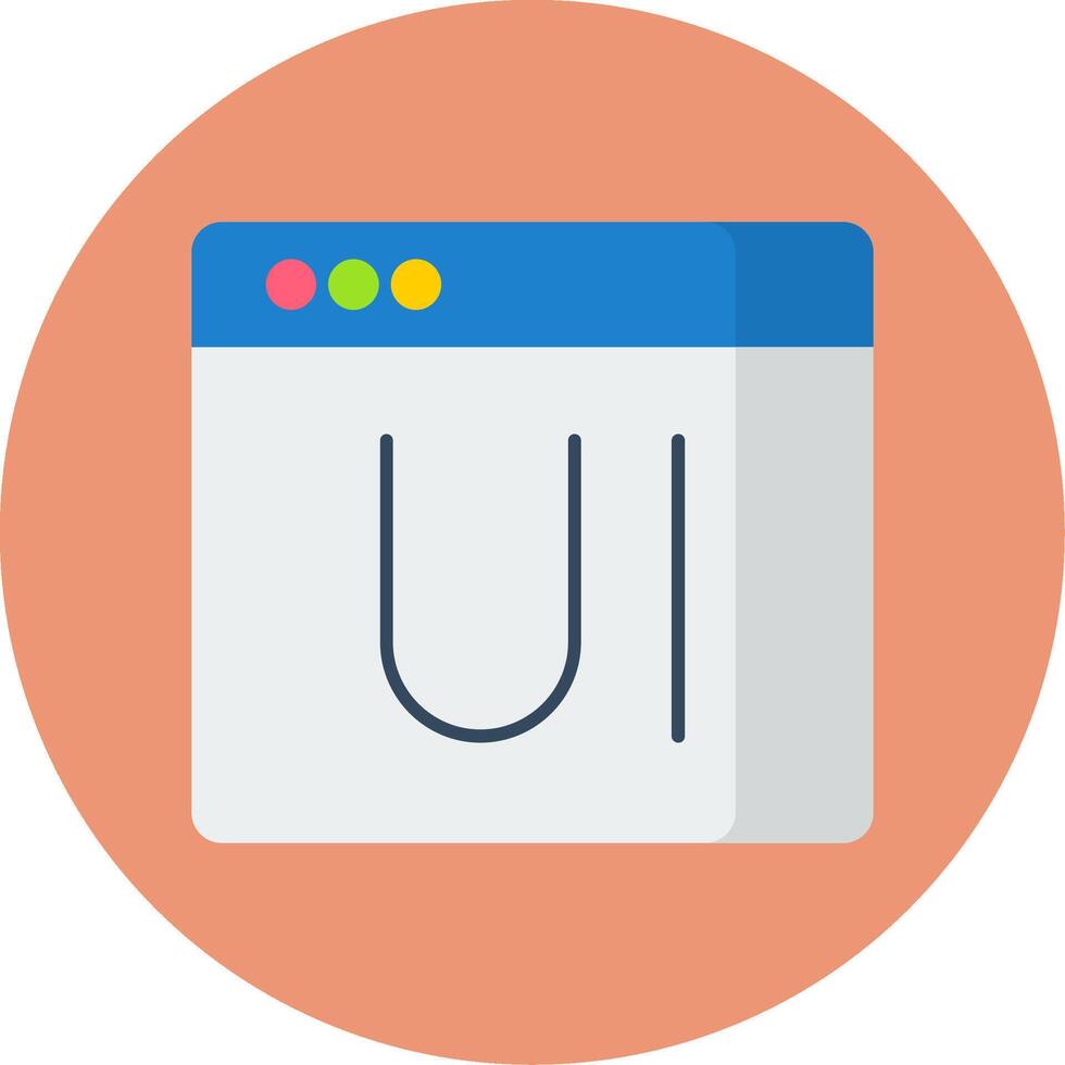 Ui Flat Circle Icon vector