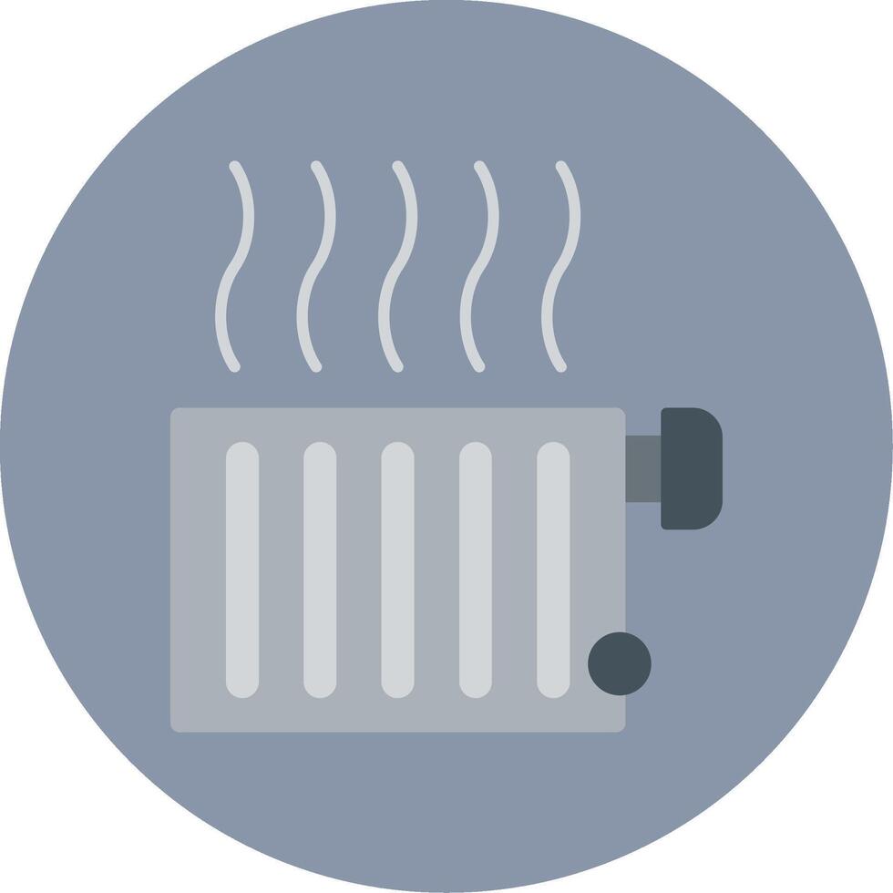 Radiator Flat Circle Icon vector