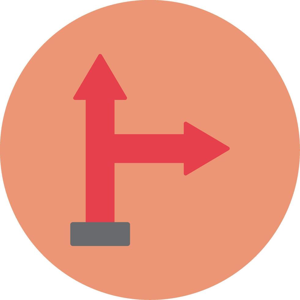 Go Right Flat Circle Icon vector