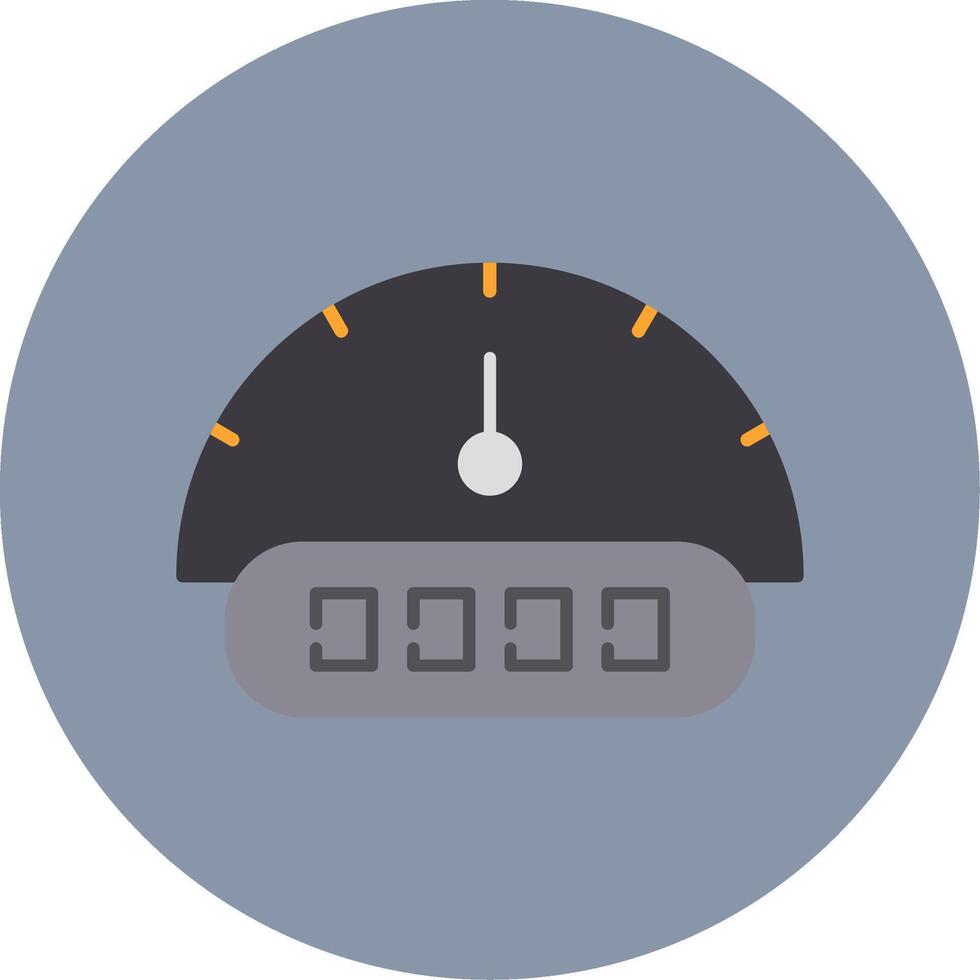 Tachometer Flat Circle Icon vector