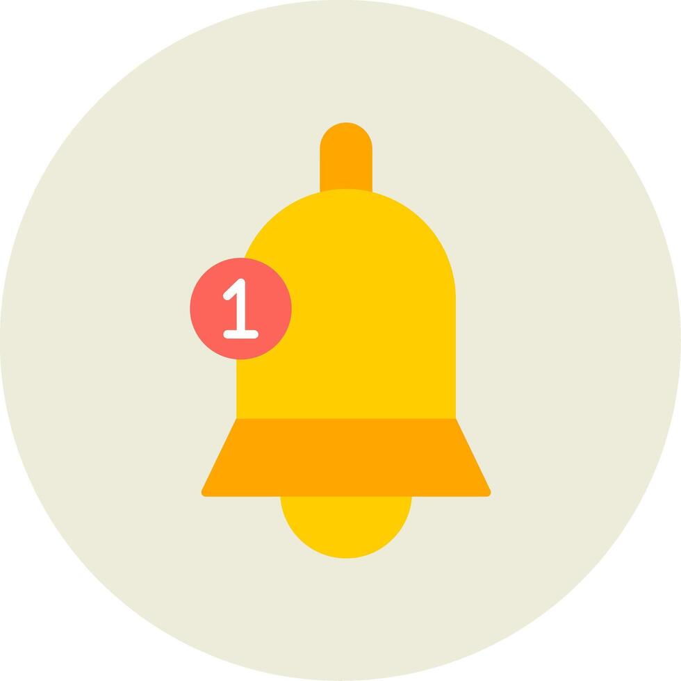 Notification Flat Circle Icon vector