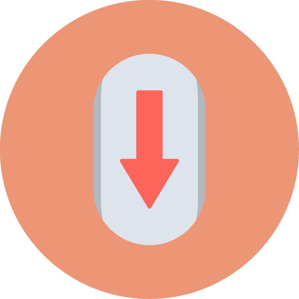 Scroll Down Flat Circle Icon vector