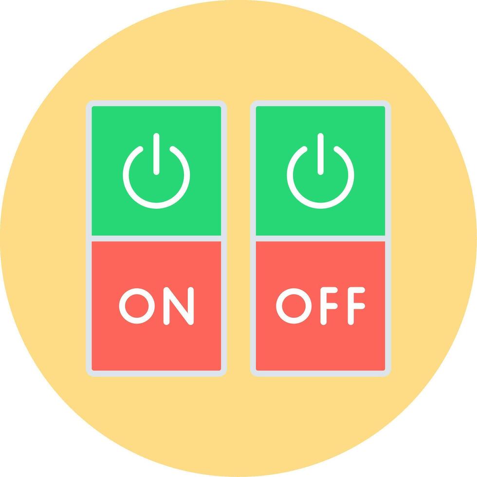 Switch Flat Circle Icon vector