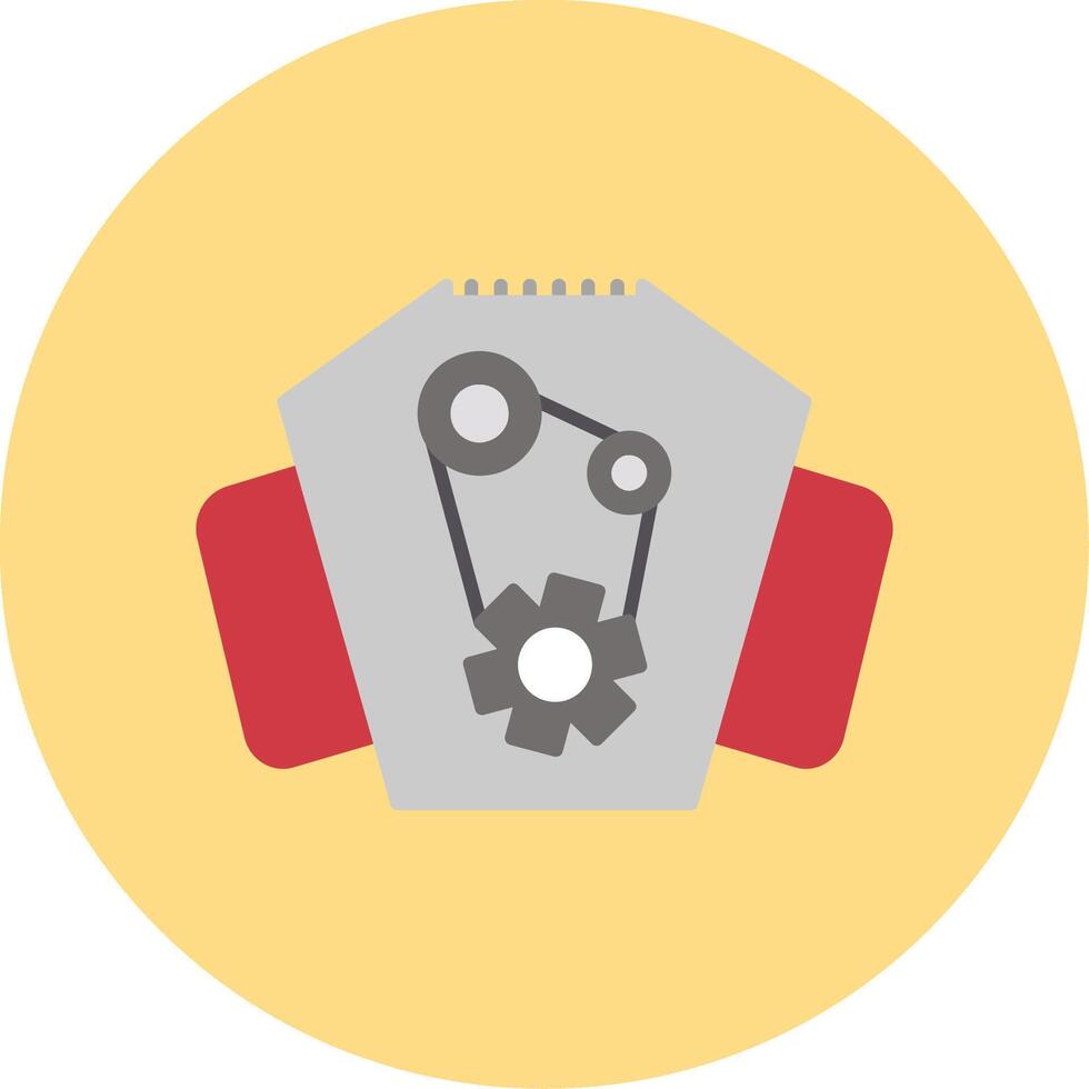 Engine Flat Circle Icon vector