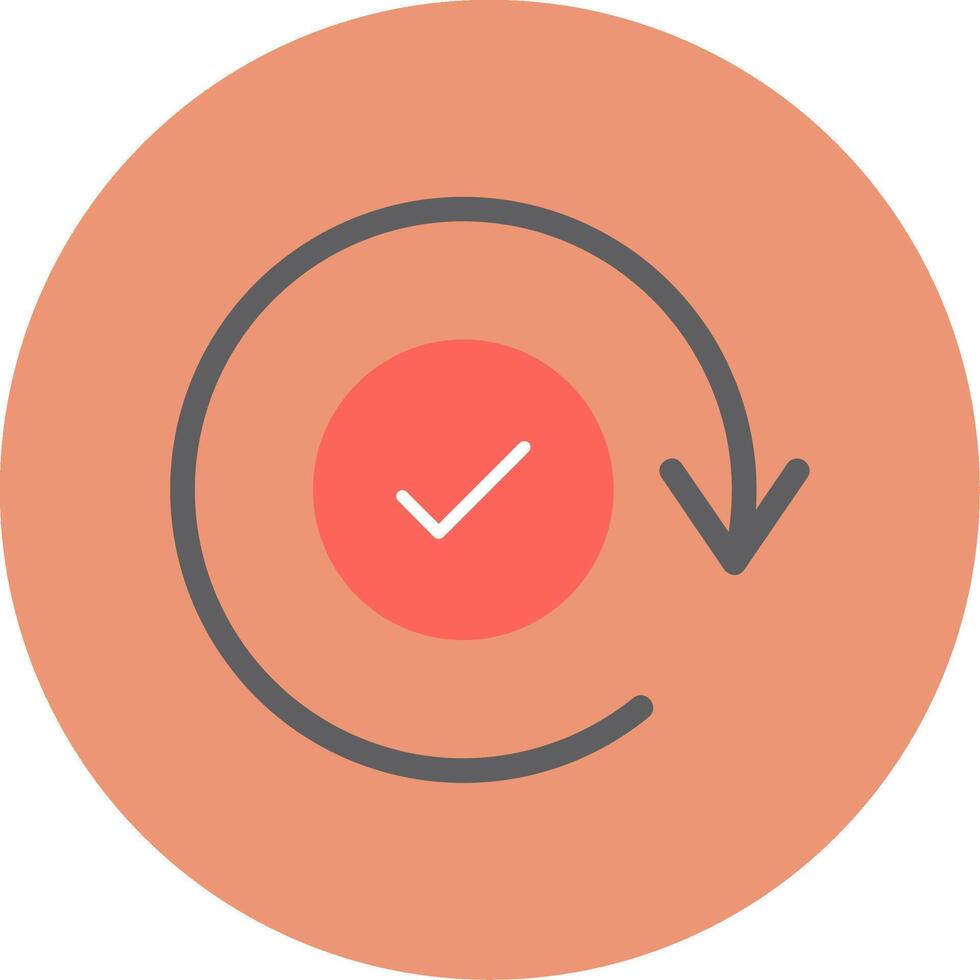 Update Flat Circle Icon vector