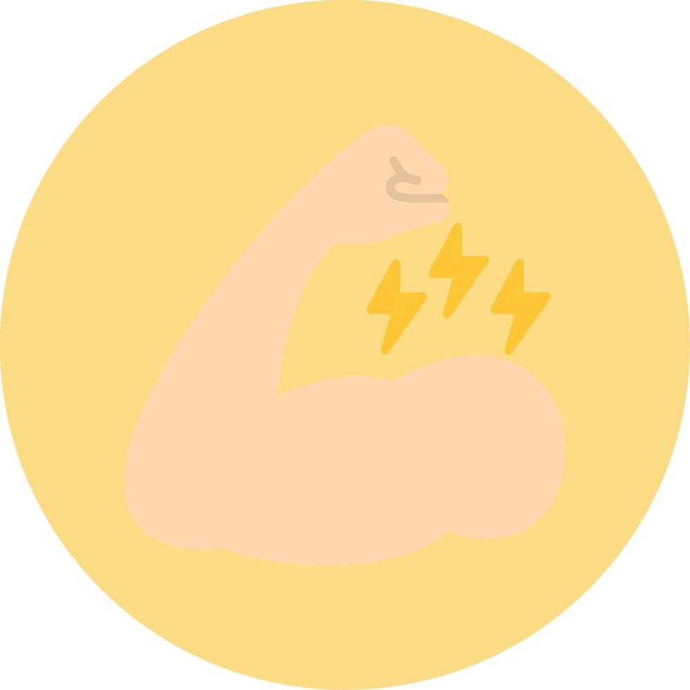 Muscle Flat Circle Icon vector