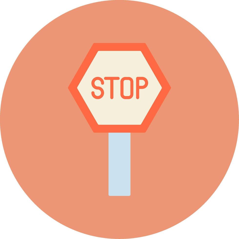 Pit Stop Flat Circle Icon vector