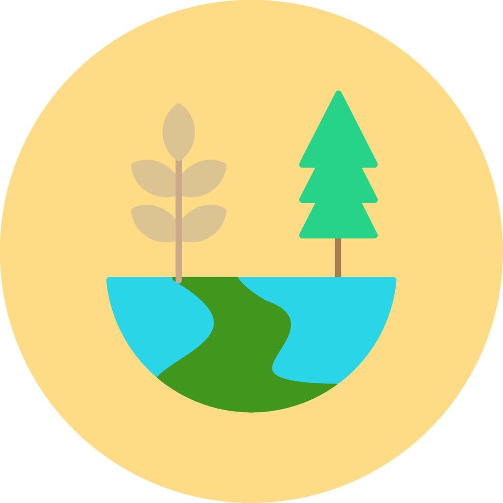 Nature Flat Circle Icon vector
