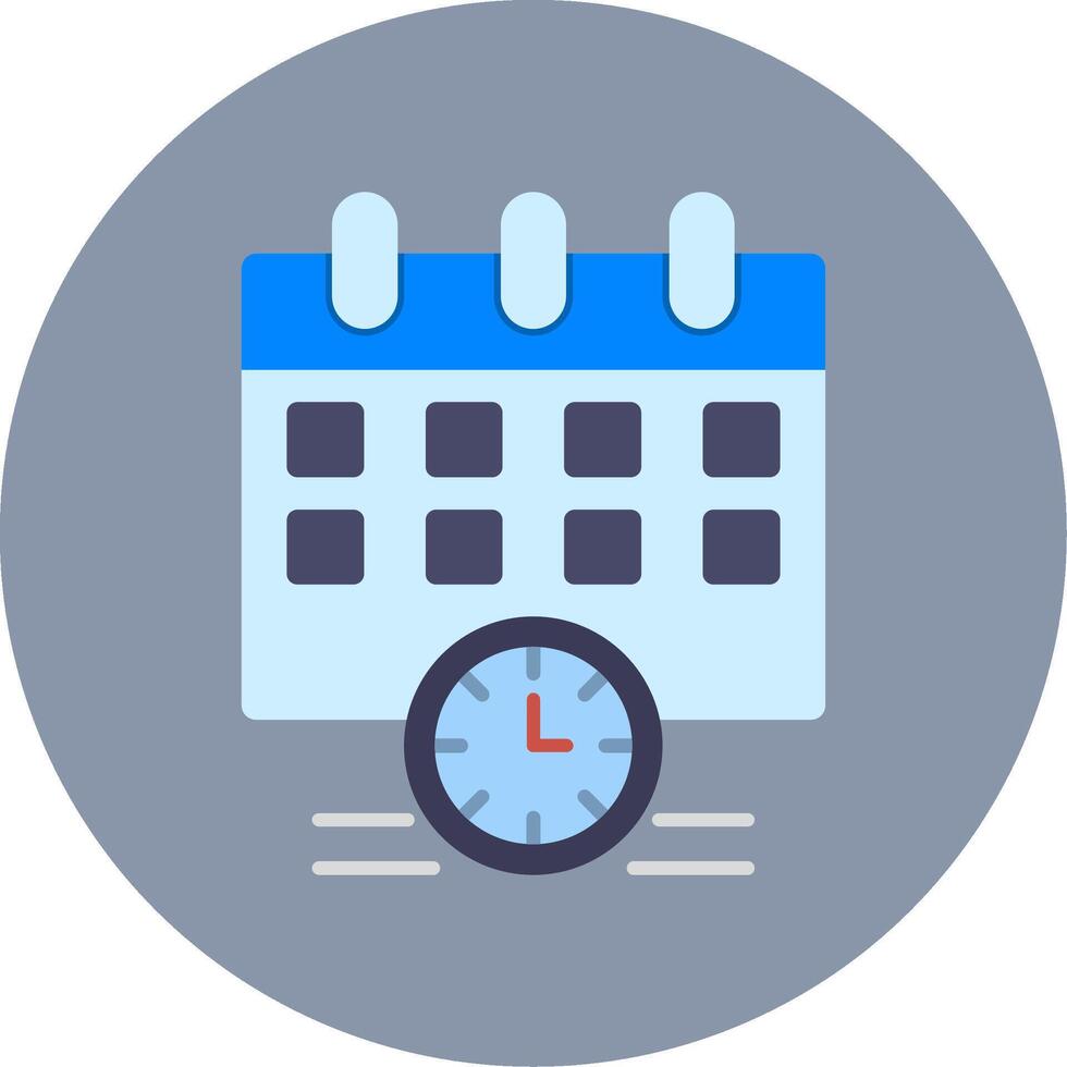 Schedule Flat Circle Icon vector