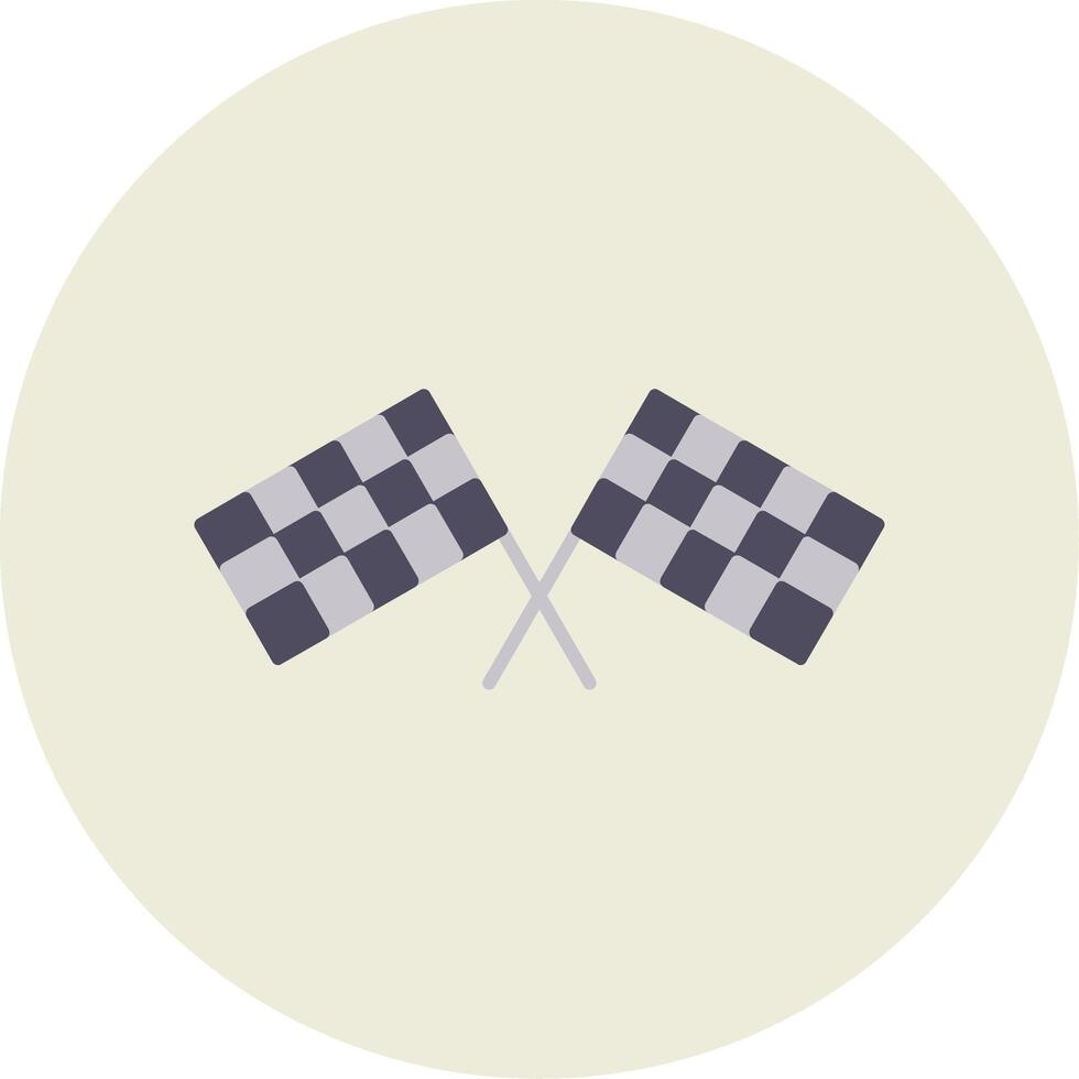 Pit Flag Flat Circle Icon vector