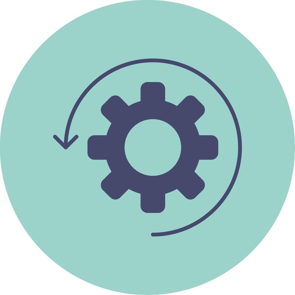 Automate Flat Circle Icon vector