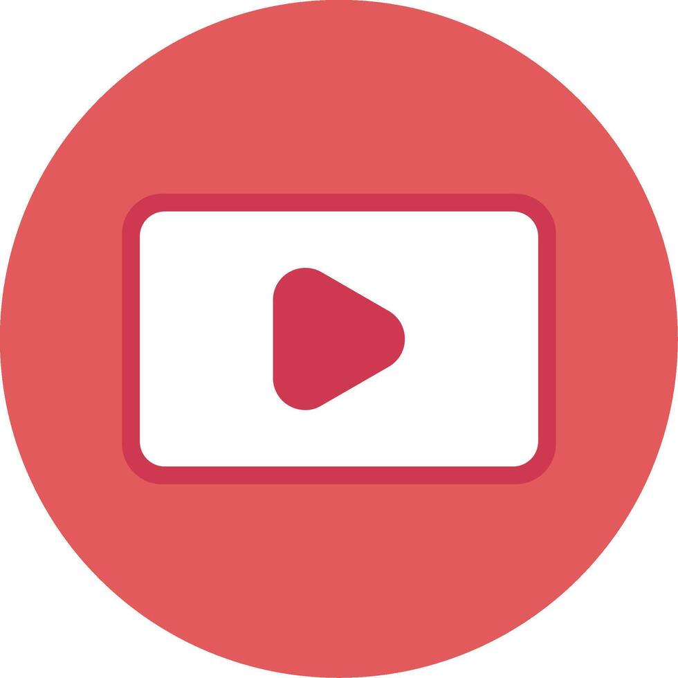 Video Flat Circle Icon vector