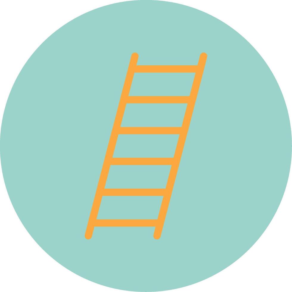 Ladder Flat Circle Icon vector