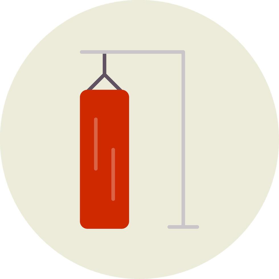 Punching Bag Flat Circle Icon vector