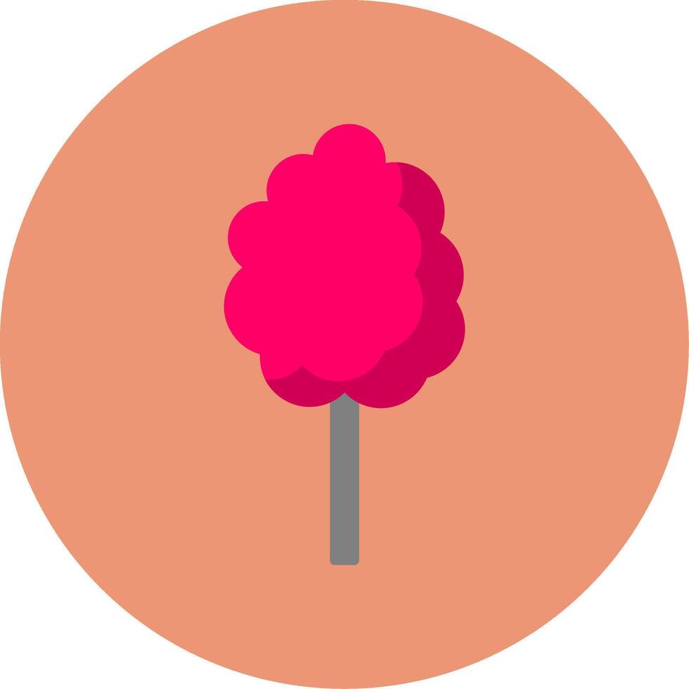 Cotton Candy Flat Circle Icon vector