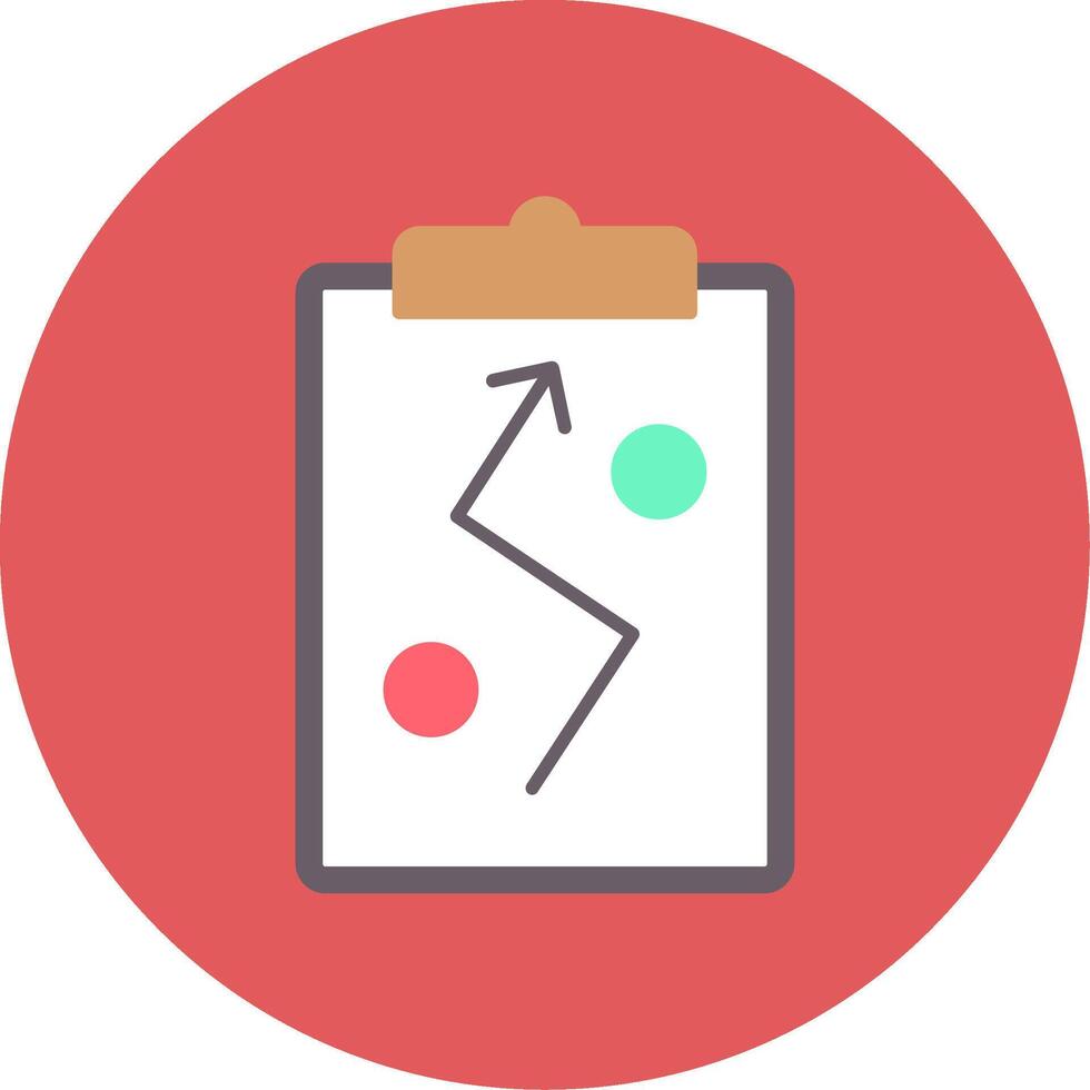Strategy Flat Circle Icon vector