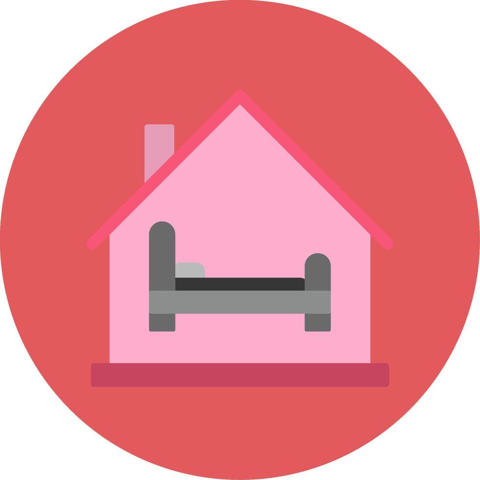 Room Flat Circle Icon vector