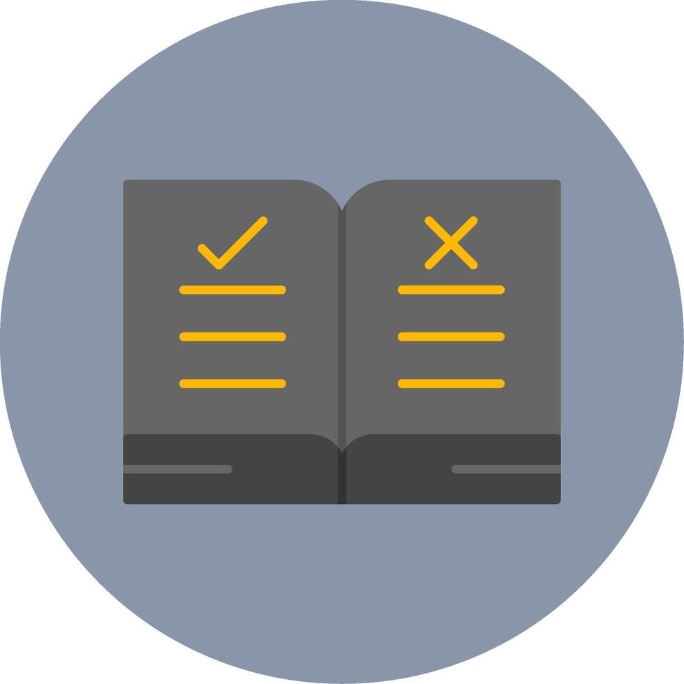 Guidelines Flat Circle Icon vector