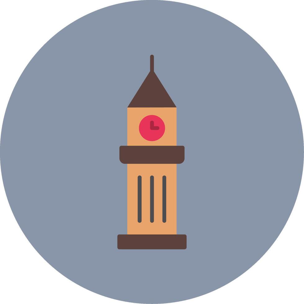 Tower Flat Circle Icon vector