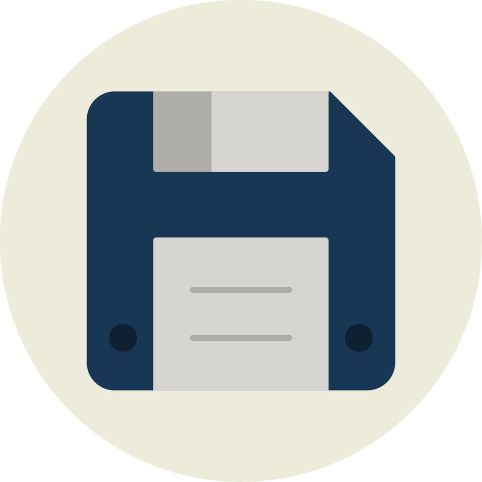 Diskette Flat Circle Icon vector