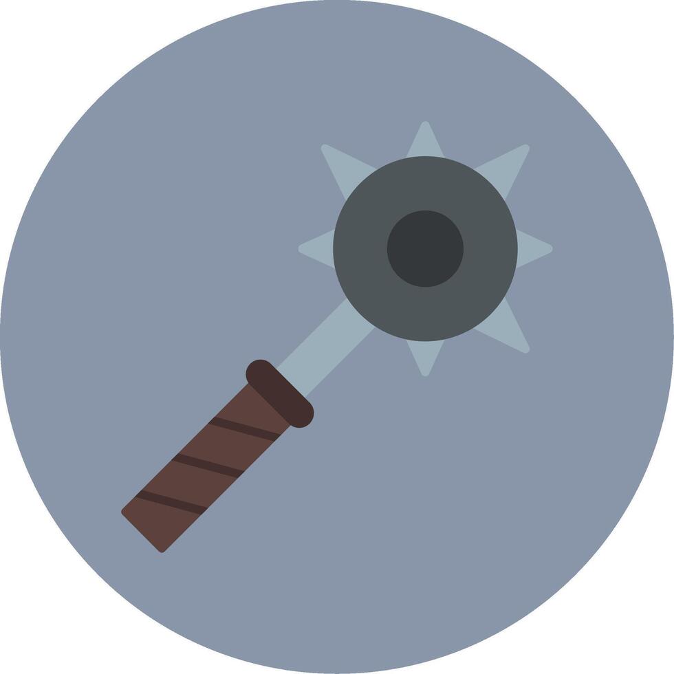 Mace Flat Circle Icon vector