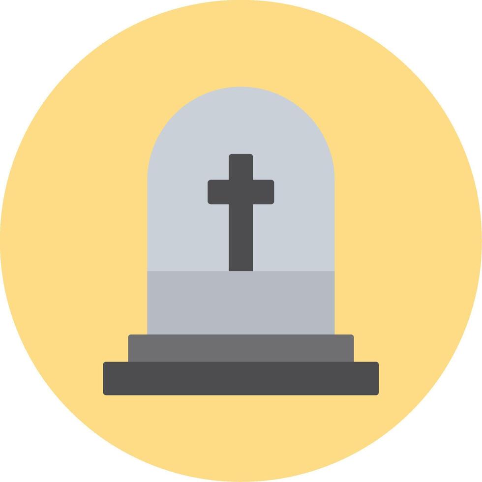 Grave Flat Circle Icon vector