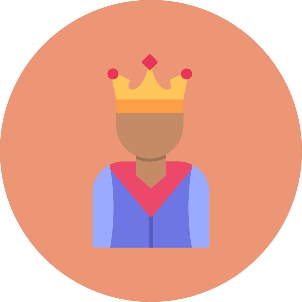 Prince Flat Circle Icon vector