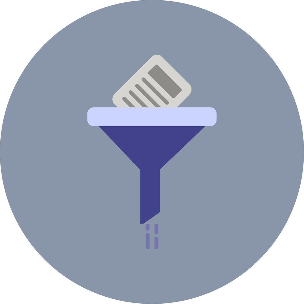 Filtering Data Flat Circle Icon vector